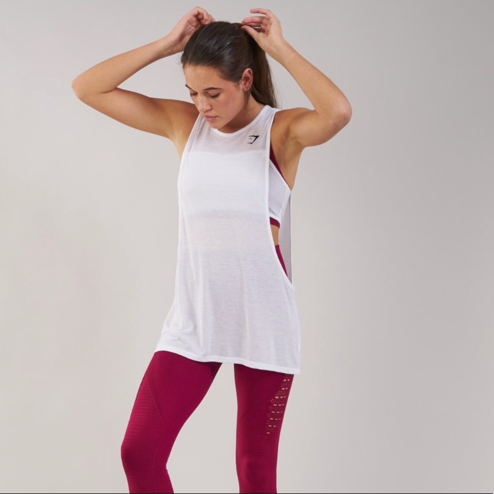 Gymshark two in one tank top-White